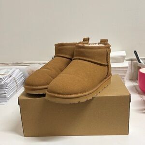 Chestnut Suede Cozy Short Booties Women’s